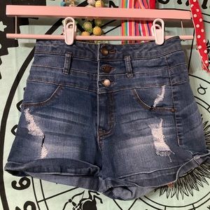 Refuge Size 0 Jrs Distressed Mom Jean Shorts EUC